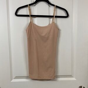 Aeropostale Women's Nude Camisole Tank Top - Classic Spaghetti Strap